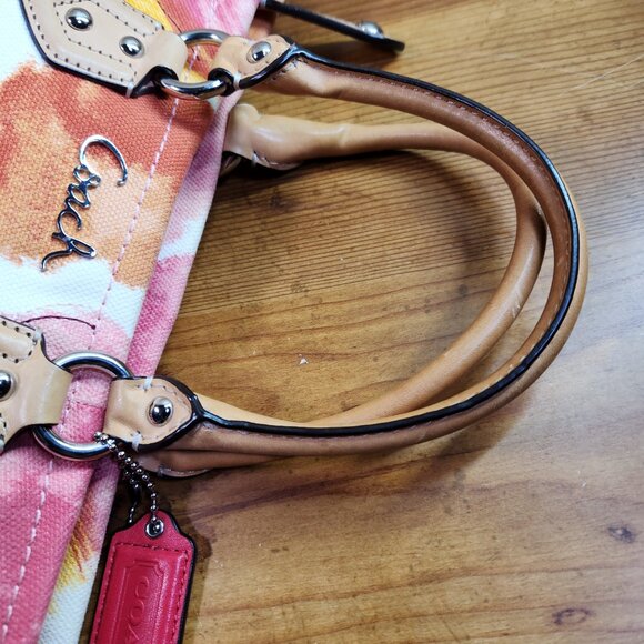 Euc Rare Coach Ashley Floral Multi-Colored Shoulder Bag/Satchel Purse - Picture 8 of 14